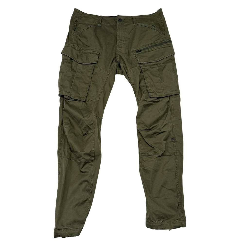 G-Star Raw Rovic Zip 3D Straight Tapered Cargo Pants Mens Size 36 x 32 Green